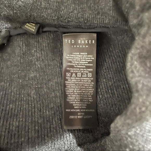 Ted Baker Luciiyy Drawstring Knit Joggers Pants Charcoal Gray Size 1 Loungewear - Picture 9 of 12